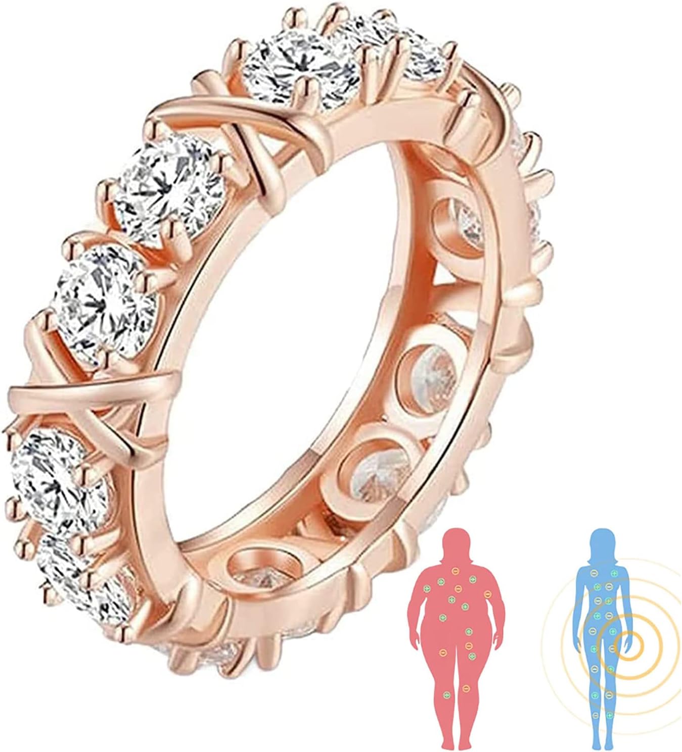 Zircon Shaping Cross Full Moissanite Diamond Ring