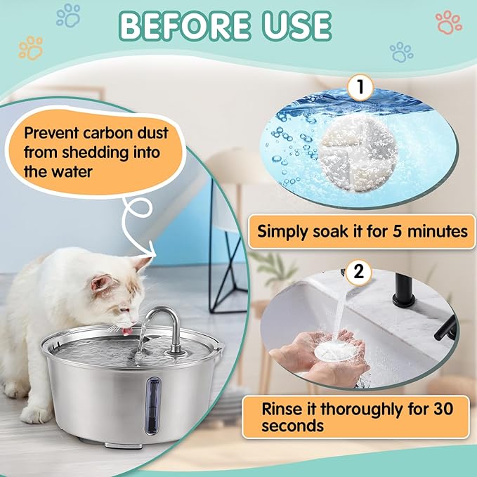 12 Filtros para Fuente de Agua para Gatos Compatibles con 2.2L miniatura 6