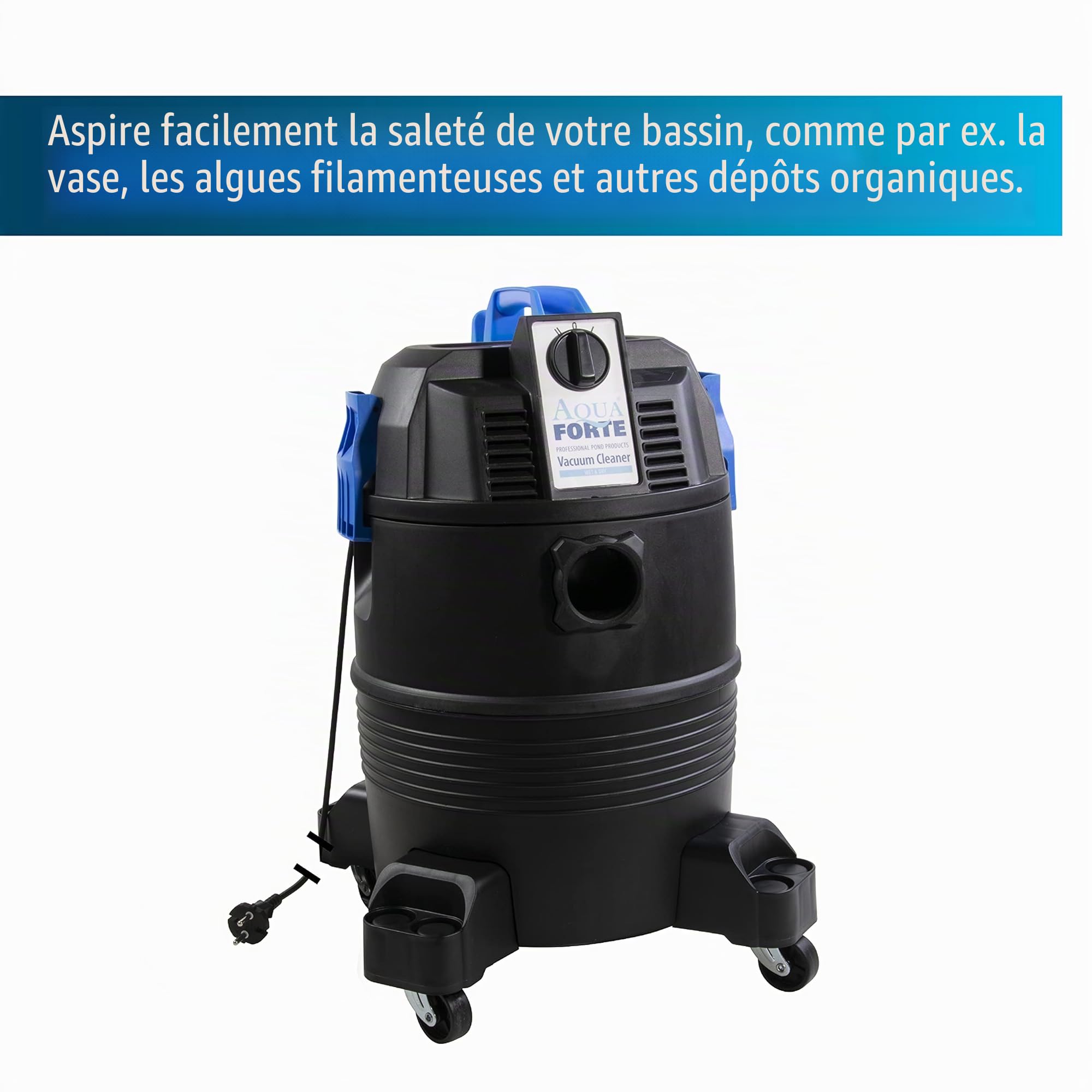 Aquaforte BassinAspirateur SecHumide, Schwarz