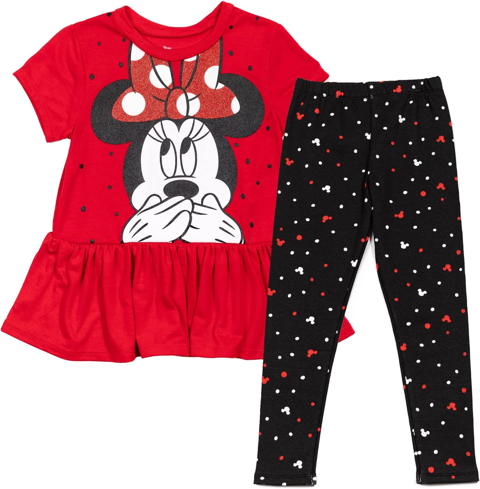 Minnie Mouse T-Shirt and Leggings Outfit Set Infant to Big Kid Sizes (12 Months - 14-16)