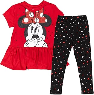 Disney Minnie Mouse T-Shirt and Leggings Outfit Set Infant to Big Kid