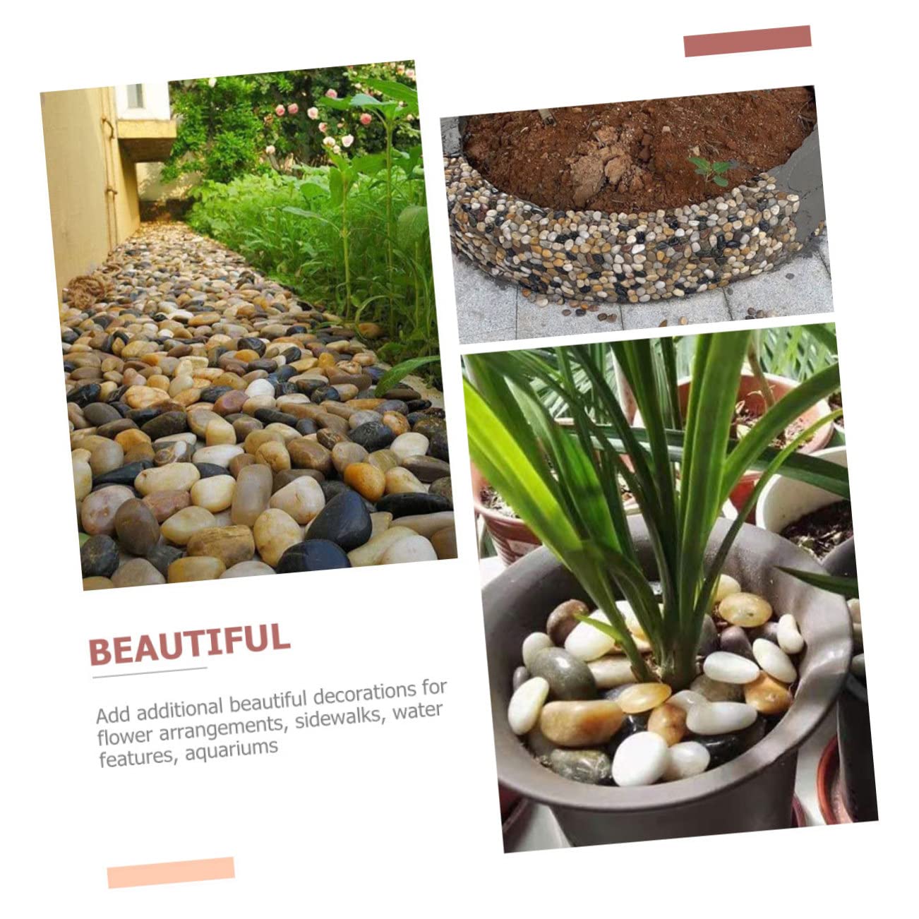 Happyyami 3packungen Dekorative Steine Für Aquarien Blumentöpfe Landschaftsgestaltung Regenbogensteine Für Garten Und Vase Natursteine Für Kreative Deko