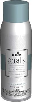 KILZ Chalk Spray Paint, Interior, Blue Juniper, 12 Ounces