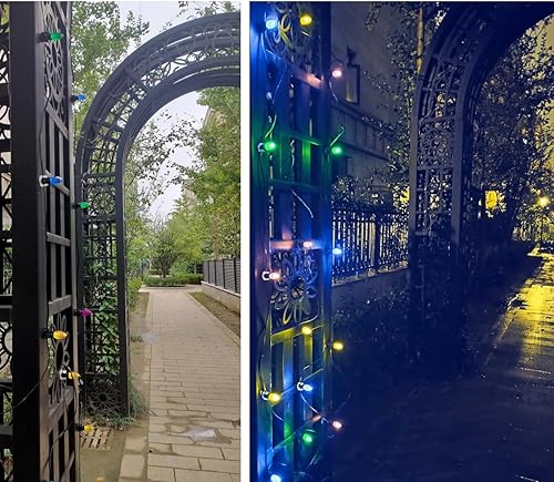 Miniatura 10 de Paquete de 50 clips de luz resistentes, clips de luz magnéticos extra fuertes, imán de iluminación navideña para enchufes C9, C7, iluminación de