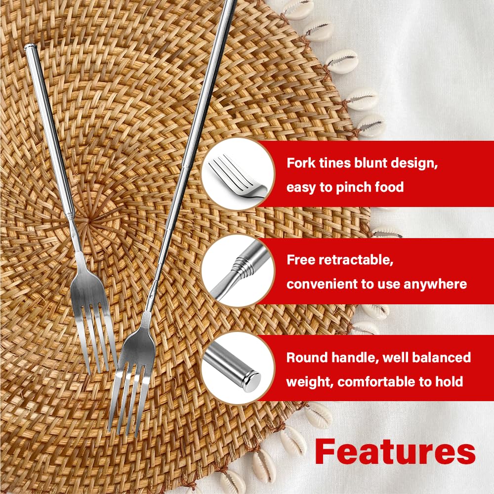 Extra Long Fork, Telescopic Fork 8.7 to 25.4 Inch (1 pcs) — Amazon image 4