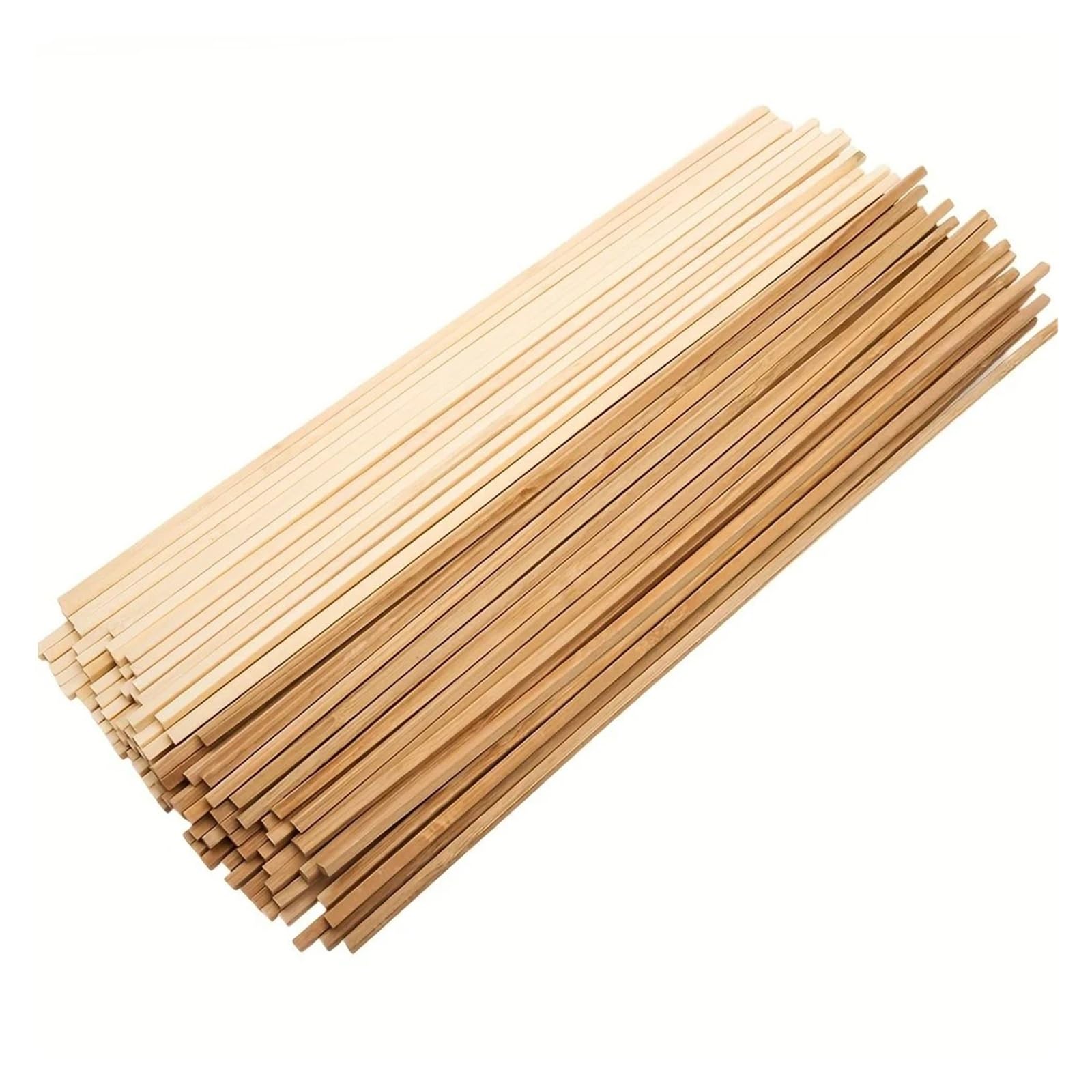 Bacchette in Legno Liscio Bastoncini di bambù Multicolore Confezione da 50 1/6x12 Pollici for Artigianato | Strisce di legno con gambo da 12 mm, leggere e resistenti, for modelli, sculture, ornamenti fai da te