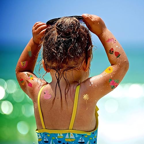 Miniatura 2 de Flash Tattoos Tatuajes temporales de diversión de verano | 25 tatuajes para niños | Recuerdo de fiesta tropical, decoración de fiesta infantil en la