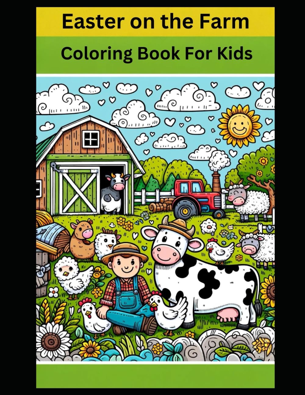 Easter on the Farm: Coloring Book For Kids