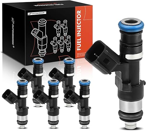 A-Premium Inyectores de combustible compatibles con Ford Explorer, Explorer Sport Trac y Mercury Mountaineer 2005 V6 4.0L, Flex, juego de 6,