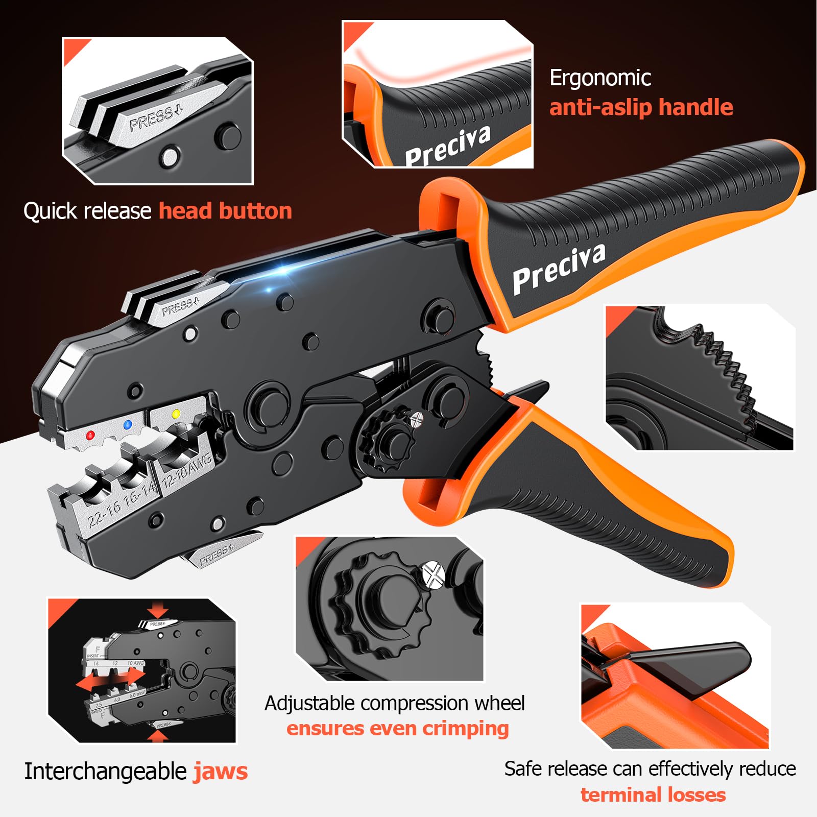 BGS Serie Di Pinze Di Crimpatura Con 5 Coppie Di Ganasce - Foto 2