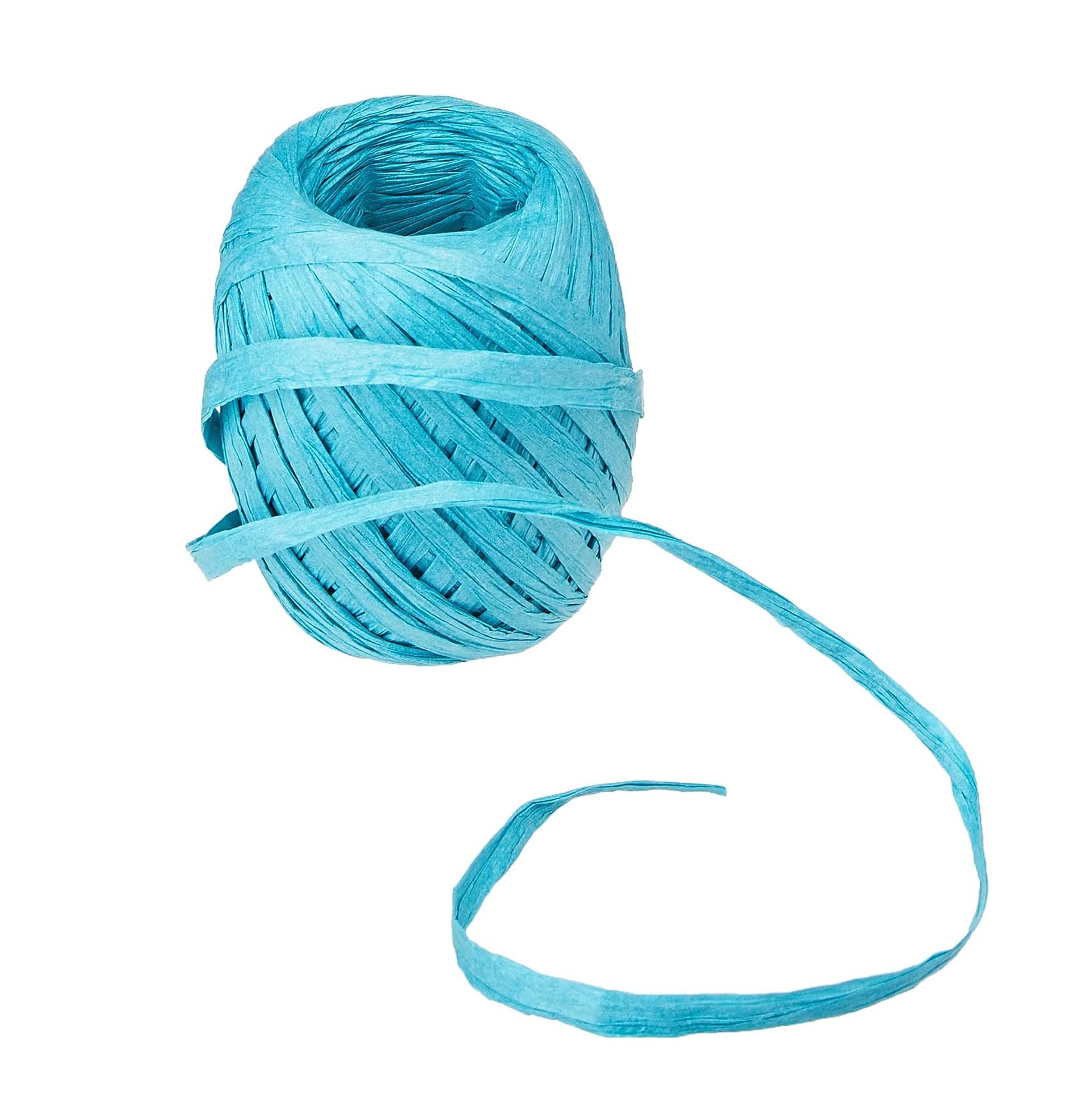 PRANSUNITA Raffia Paper Ribbon Twine Yarn String Rope for Hand Knitting, Crochet, Gift Wrapping, Christmas, Florist, DIY Gift Box Packing - Width 3 cm (70 MTS - 50 GMS) - 1 Roll - Ferozi (B0CNZ8GQQ5) Amazon Price History, Amazon Price Tracker