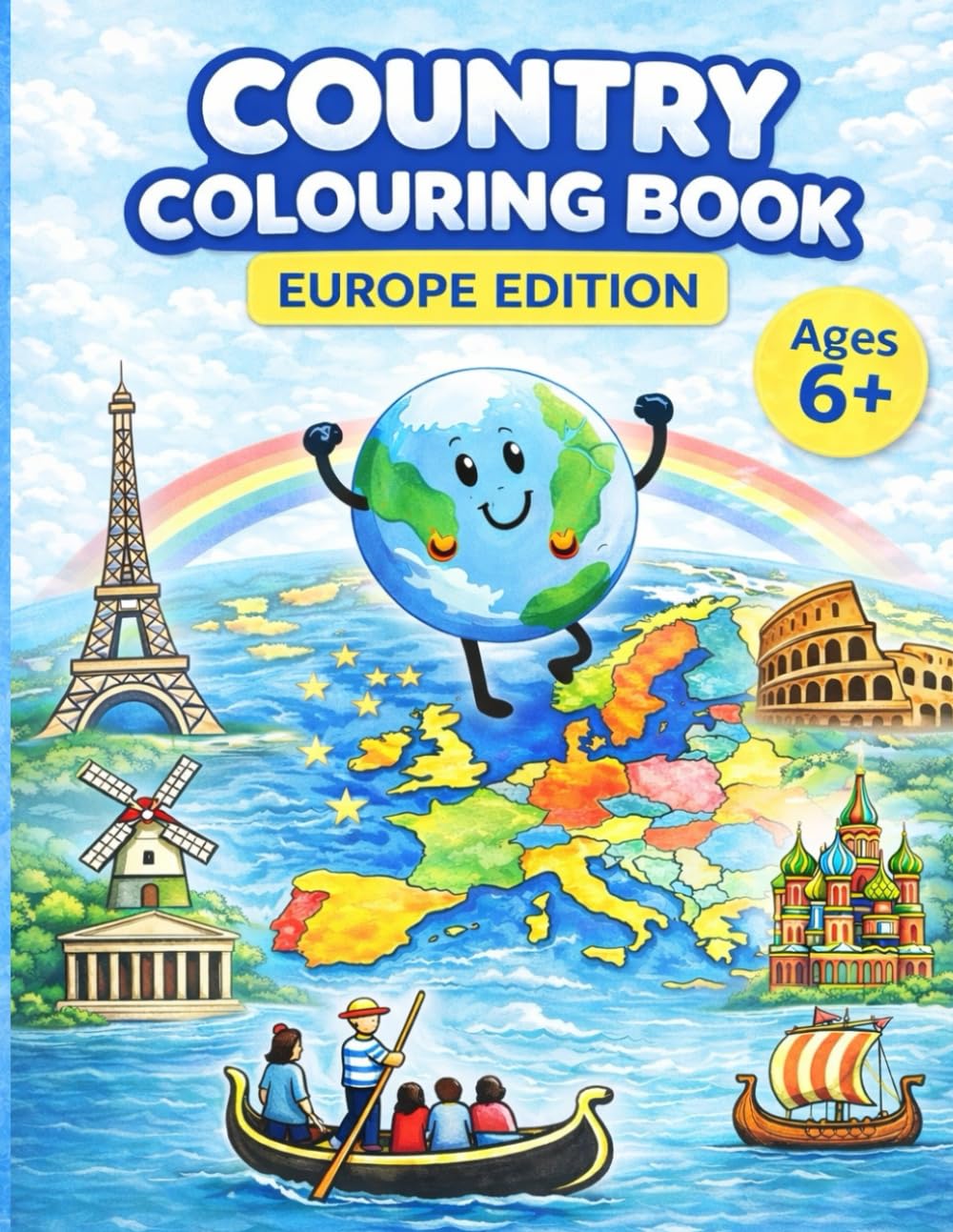 Country Colouring Book: A Fun Colouring Journey Through Europe