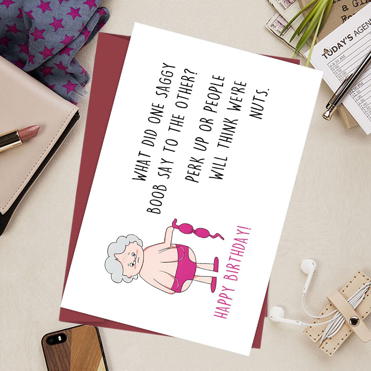 Funny Birthday Card, Humour Banter Rude Card For Best Friend Sister, Wacky Cards