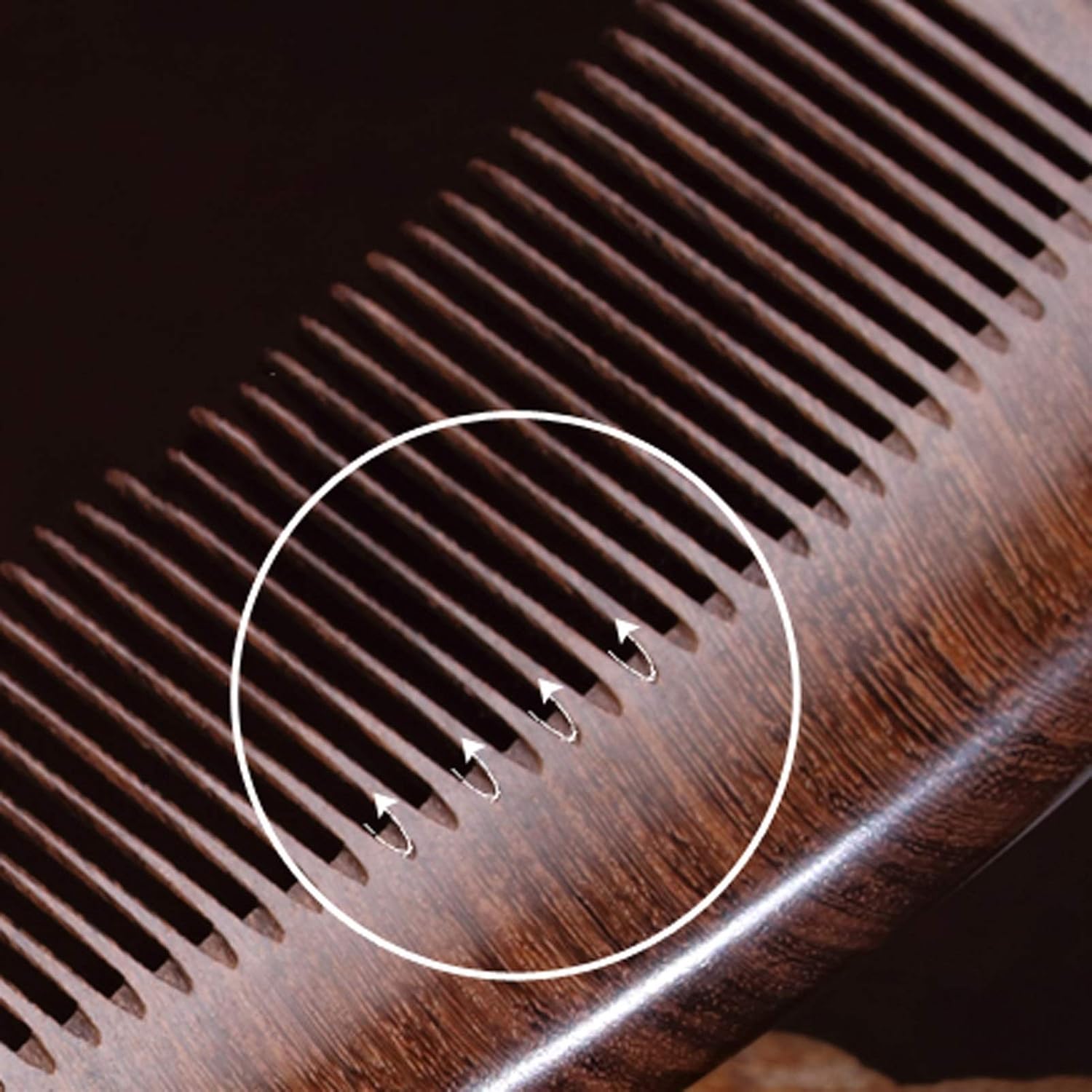 Wooden Hair Comb, Anti-Static Wooden Wide Tooth Comb,Women and Men Natural Wood Comb, Wide Teeth with Fine Teeth(2PCS) Hair Comb(B)