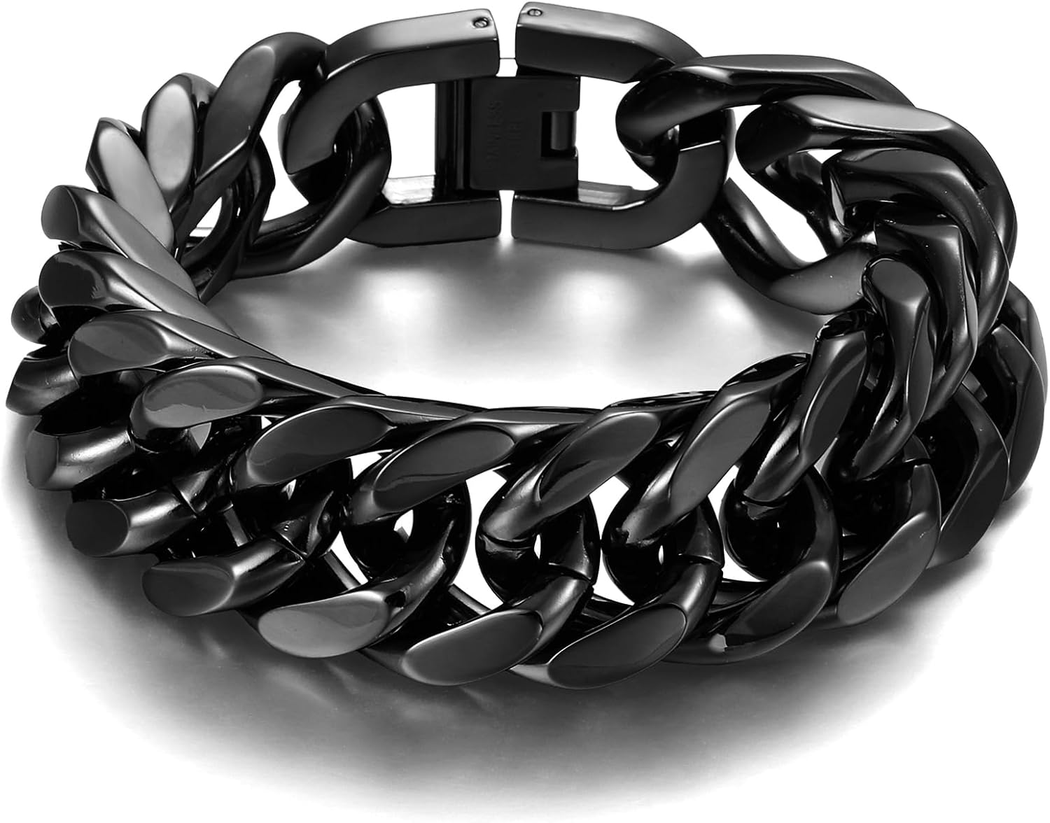 Goud/Zilver/Zwart Armband Heren Roestvrijstalen Schakelarmbanden 8/12
