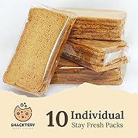 Vista 6 de Snacktery Original Melba Toast Crackers – Galletas de pan plano finas y crujientes – Mini tostadas clásicas para salsas, untables, ensaladas