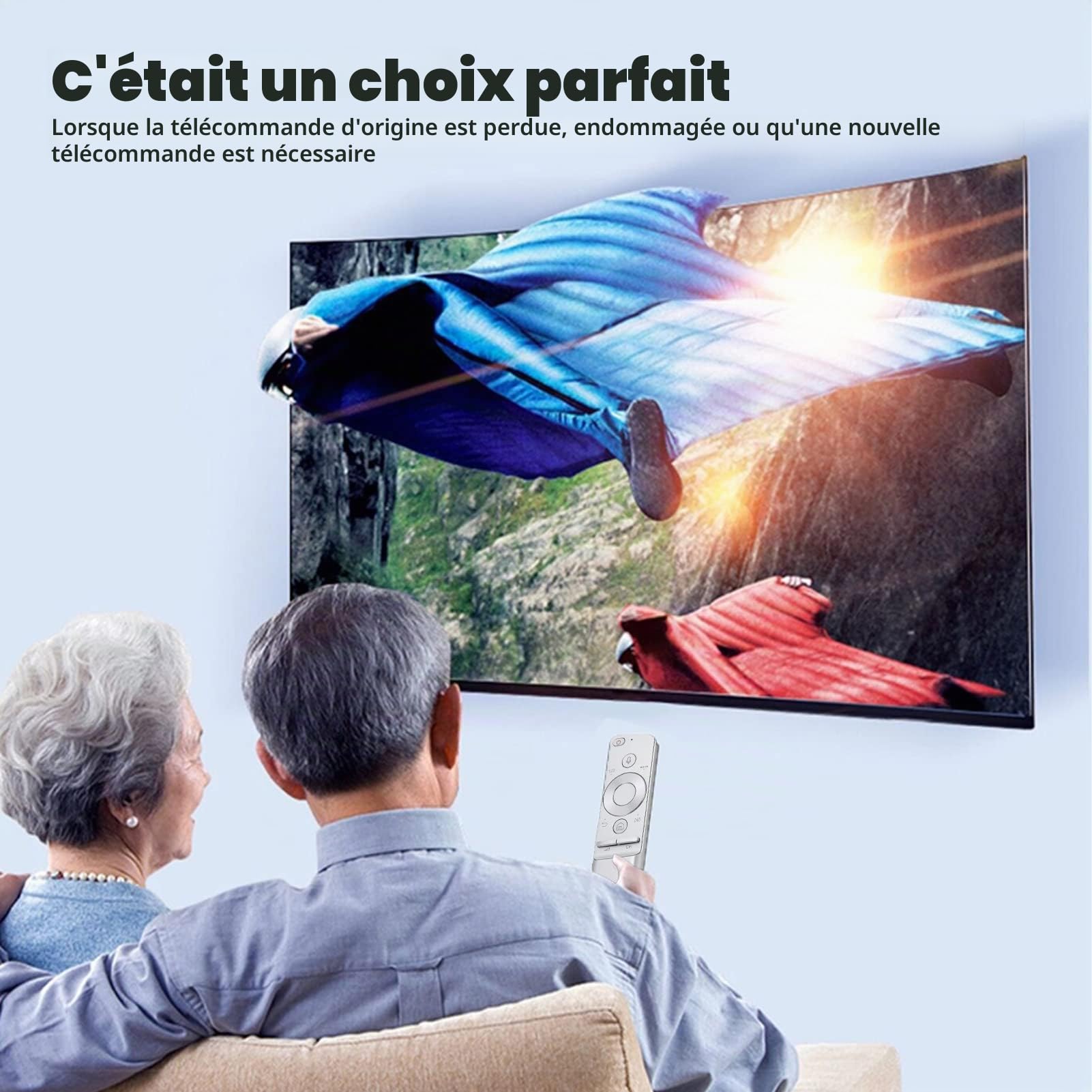 Télécommande de Remplacement la Plus Récente, Télécommande TV Adaptée pour Voice TV -01272A -01270A Série -01274A, Boîtier en Alliage D'aluminium
