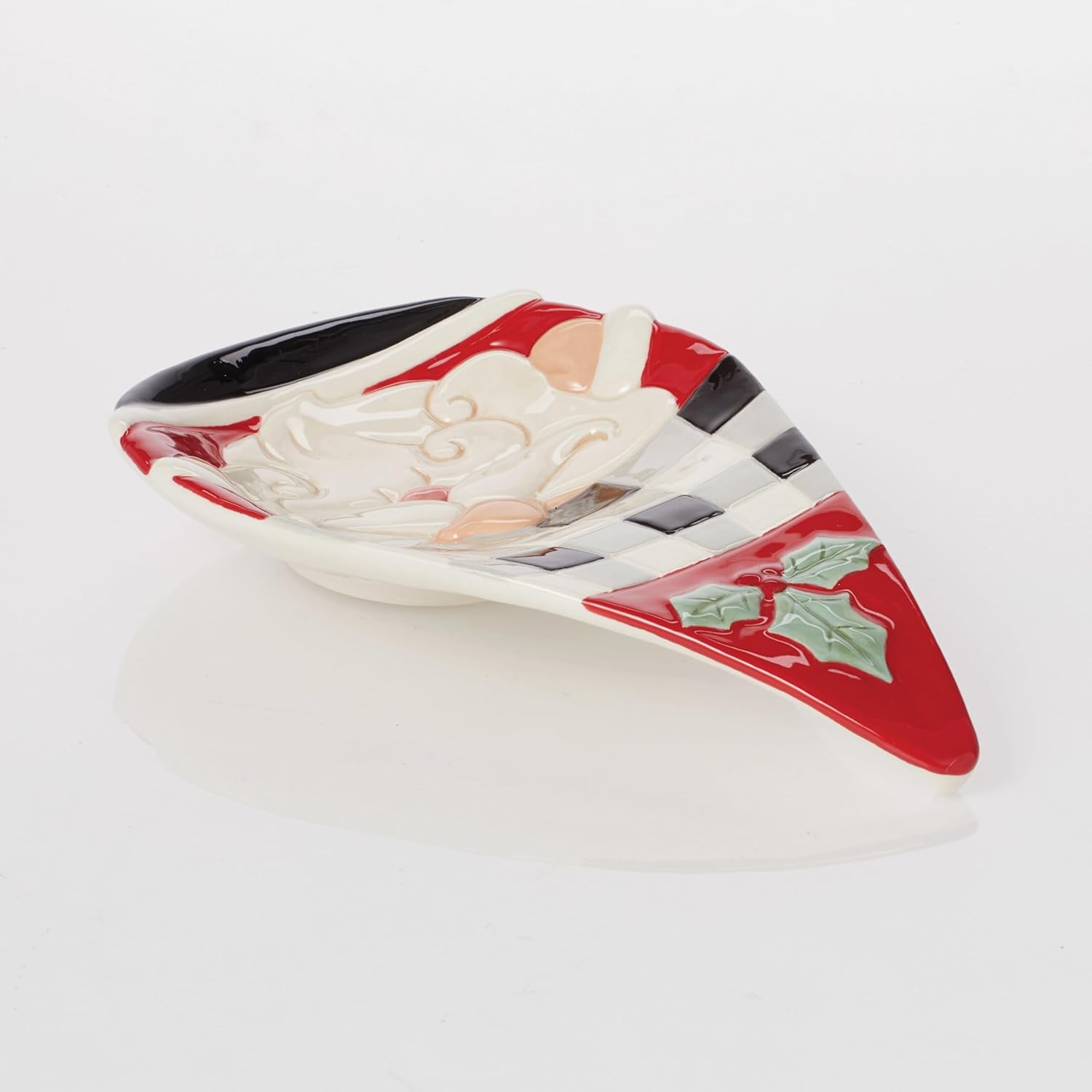 Enesco Jim Shore Heartwood Creek Highland Glen Holly Gnome Utensil Holder Spoon Rest, 7.2 Inch, Multicolor