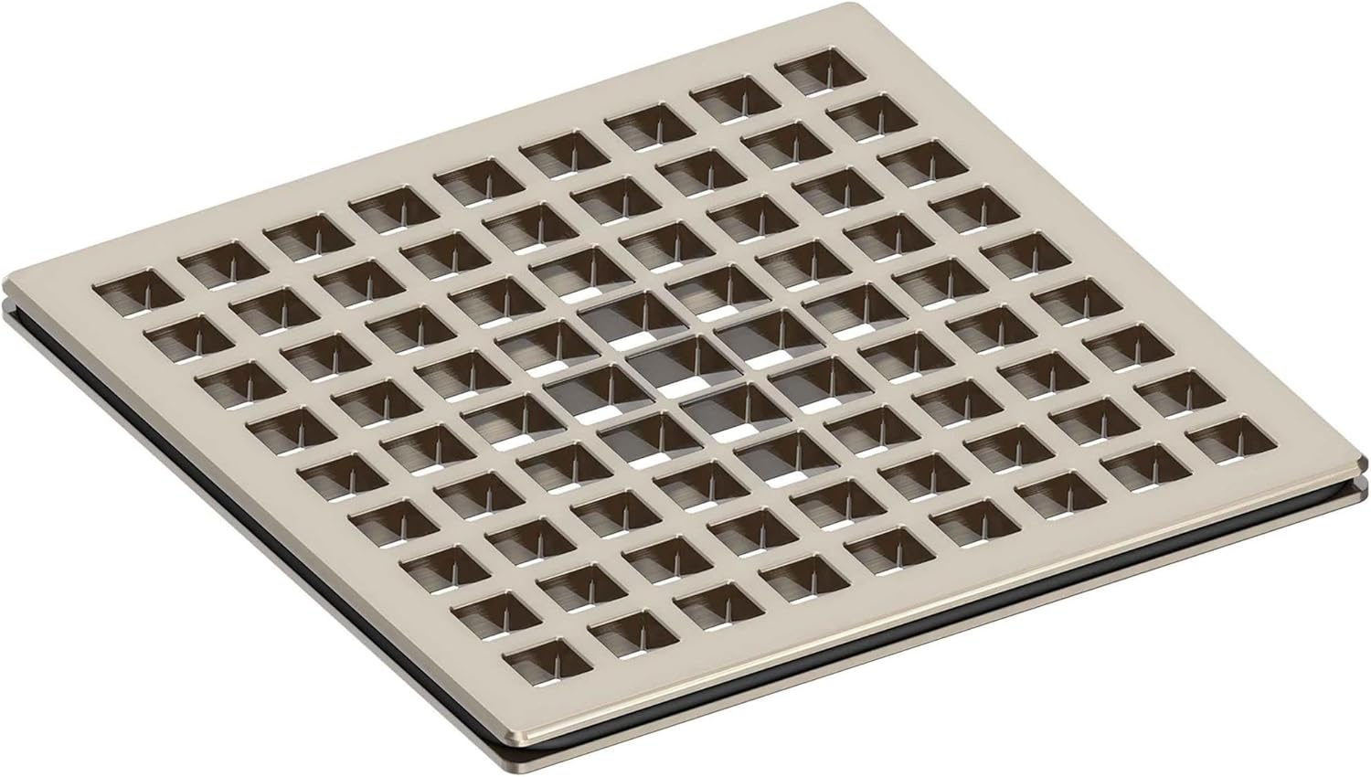Newport Brass 233-401 Decorative Drains 4" Square Shower Drain Grid, Polished Nickel