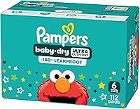 Vista 14 de Pañales Pampers - Baby Dry - Talla 6, 112 unidades, Pañal Desechable Absorbente para Bebé (El Empaque Puede Variar)