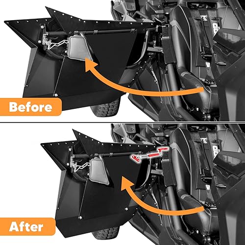 Vista 13 de WeiSen Juego de 4 abridores de puerta X3, amortiguadores de puerta trasera delantera compatibles con Can Am Maverick X3 y Maverick X3 Max 2017-2025