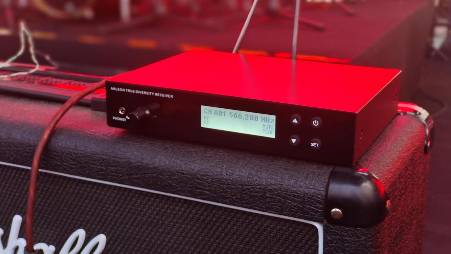 ANLEON S3D Transmitter in a live performance setting