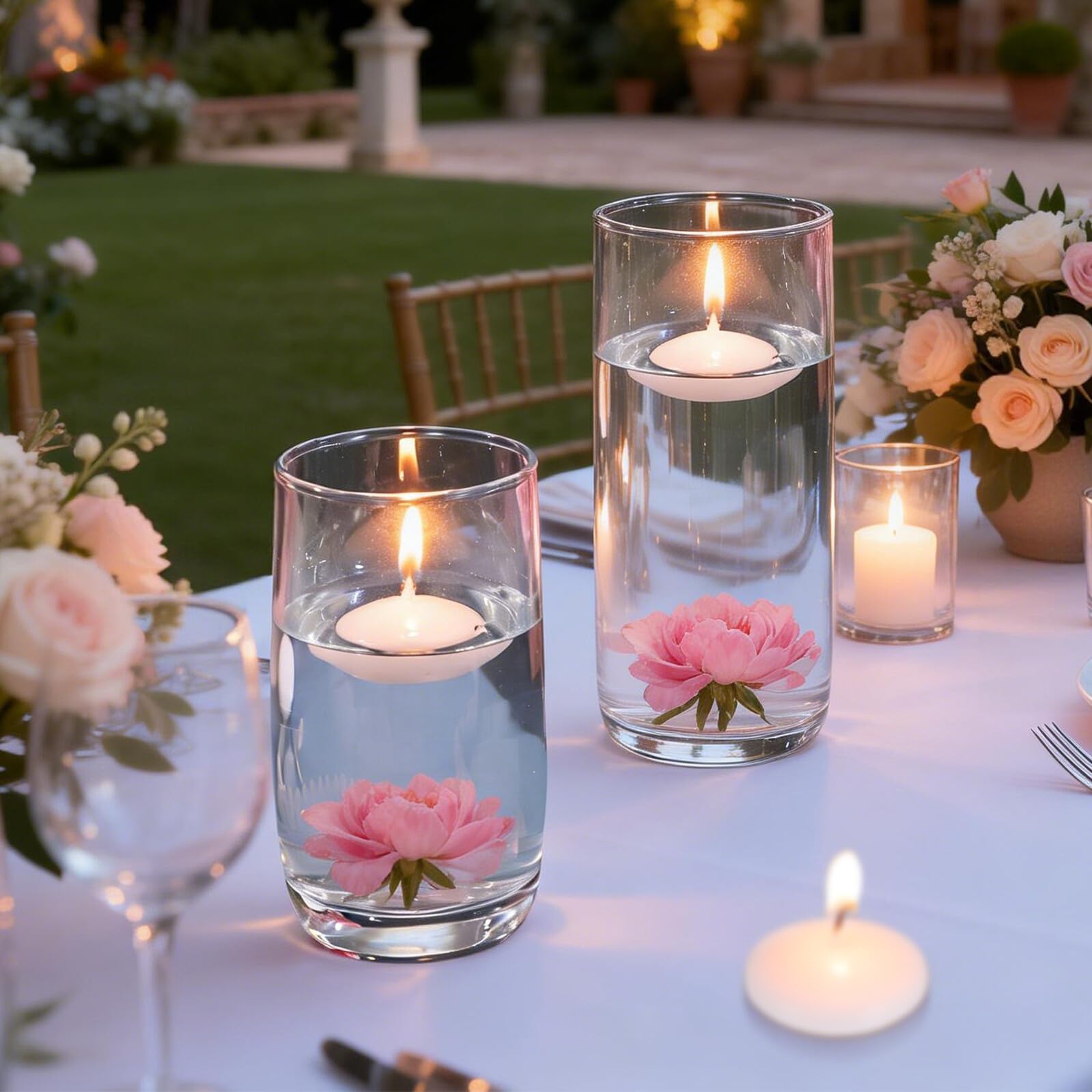 SHINEOFI 50piezas Velas Flotantes Mini de Disco Velas para Boda Decoración Romántica para Fiestas Eventos y Navidad