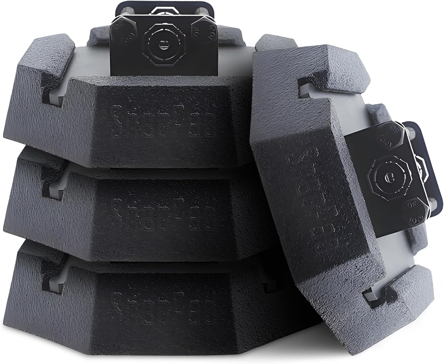 SnapPad SnapJack™ SJ (Pack of 4) | Two-Point Trailer Jack Stands Featuring 5.5" Metal Foot | Adds 61% Additional Surface Area, 3.79 lbs. Per Pad & 7.25" Total Width | Must-Have RV Accessories