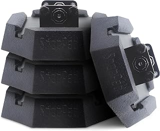 SnapPad SnapJack™ SJ (Pack of 4) | Two-Point Trailer Jack Stands Featuring 5.5" Metal Foot | Adds 61% Additional Surface Area, 3.79 lbs. Per Pad & 7.25" Total Width | Must-Have RV Accessories