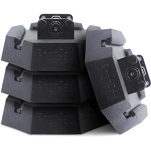 SnapPad SnapJack™ SJ (Pack of 4) | Two-Point Trailer Jack Stands Featuring 5.5" Metal Foot | Adds 61% Additional Surface Area, 3.79 lbs. Per Pad & 7.25" Total Width | Must-Have RV Accessories