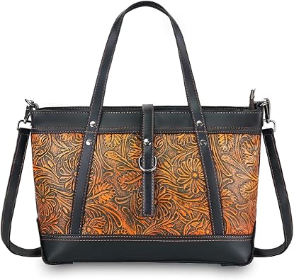 Crossbody Bag for Women Shoulder Bag Purse Handbag Medium Satchel Embossing Floral Pattern