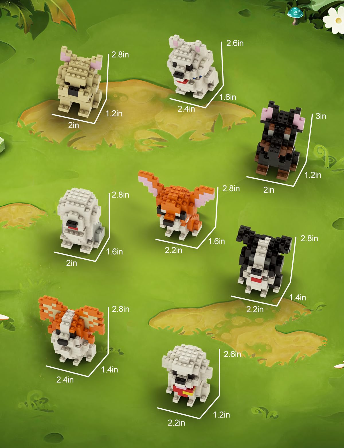 Amazon.co.jp: SEMKY マイクロミニブロック ドッグシリーズ 8イン1動物