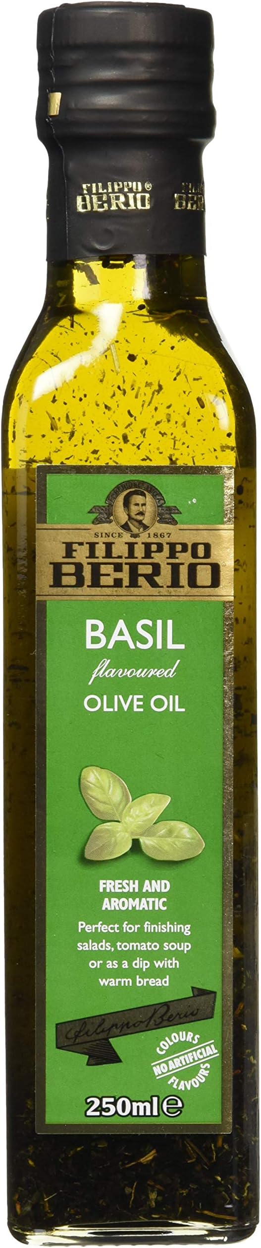 Filippo Berio Basil Flavoured Olive Oil 250 ml (Pack of 6)