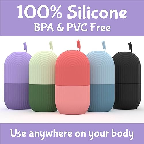 Miniatura 5 de Rodillo facial de hielo, perfectamente formado para cara, cuerpo y debajo de los ojos, molde de hielo para cara, diseño fácil de llevar, material de