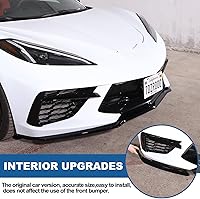 Vista 4 de Parachoques delantero inferior de repuesto compatible con Chevrolet Corvette C8 GM Z51 2020-2024 plástico ABS 3 piezas parachoques delantero