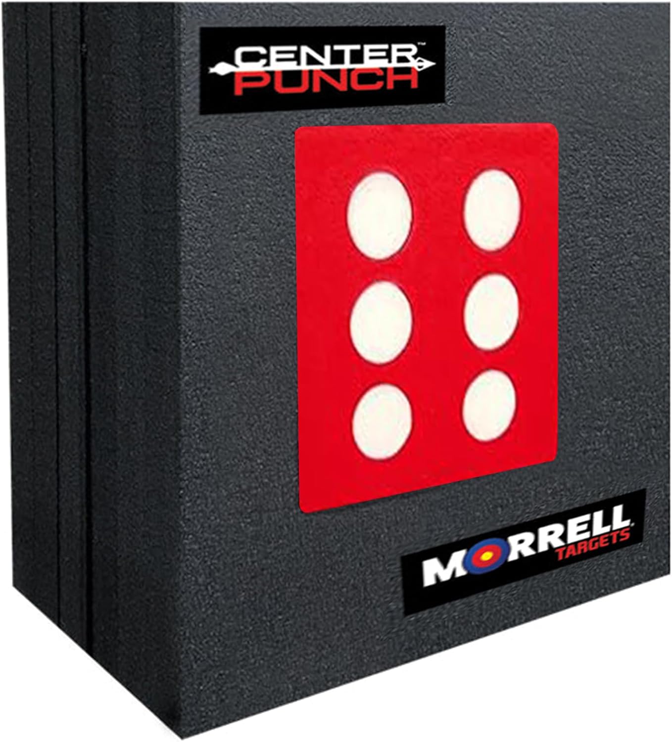 Morrell Targets Center Punch Foam Frame with High Roller Insert, Layered Archery Block for Compound Bows and Crossbows, Black/Red