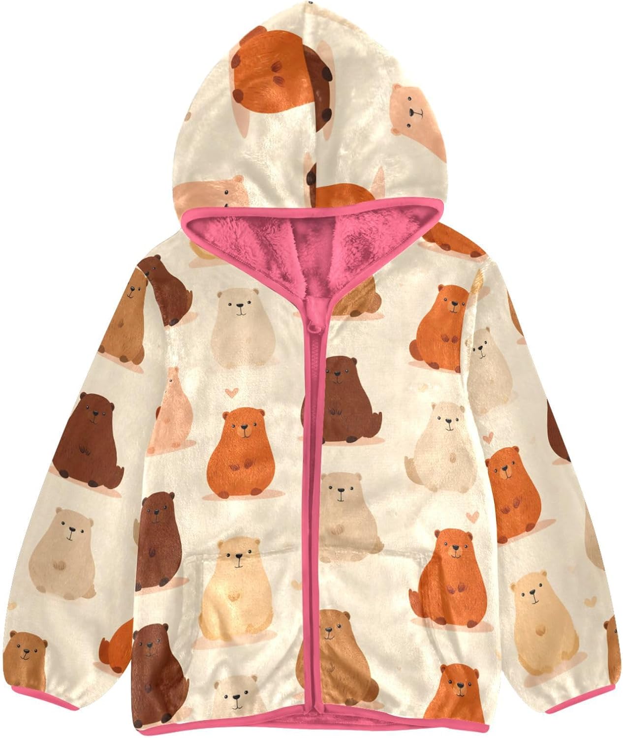 Girls Hoodie Outfit Multi Color Water Dolphin Pattern Zipper Sweatshirt Coat Fleece Jacket for Kids 3-10T