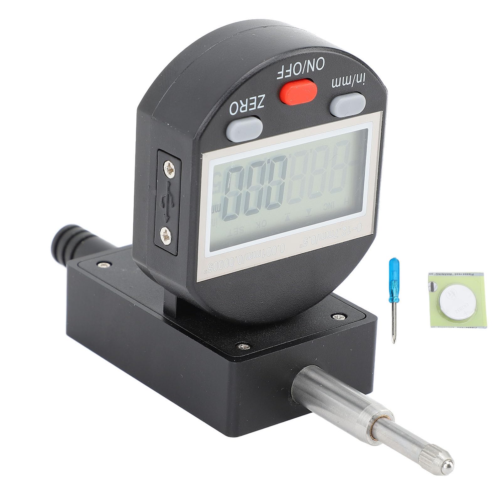 Comparatore digitale Mavaol, risoluzione 0,0005 pollici, strumento di misurazione ad alta precisione, robusta lega di alluminio, per officina e prove meccaniche