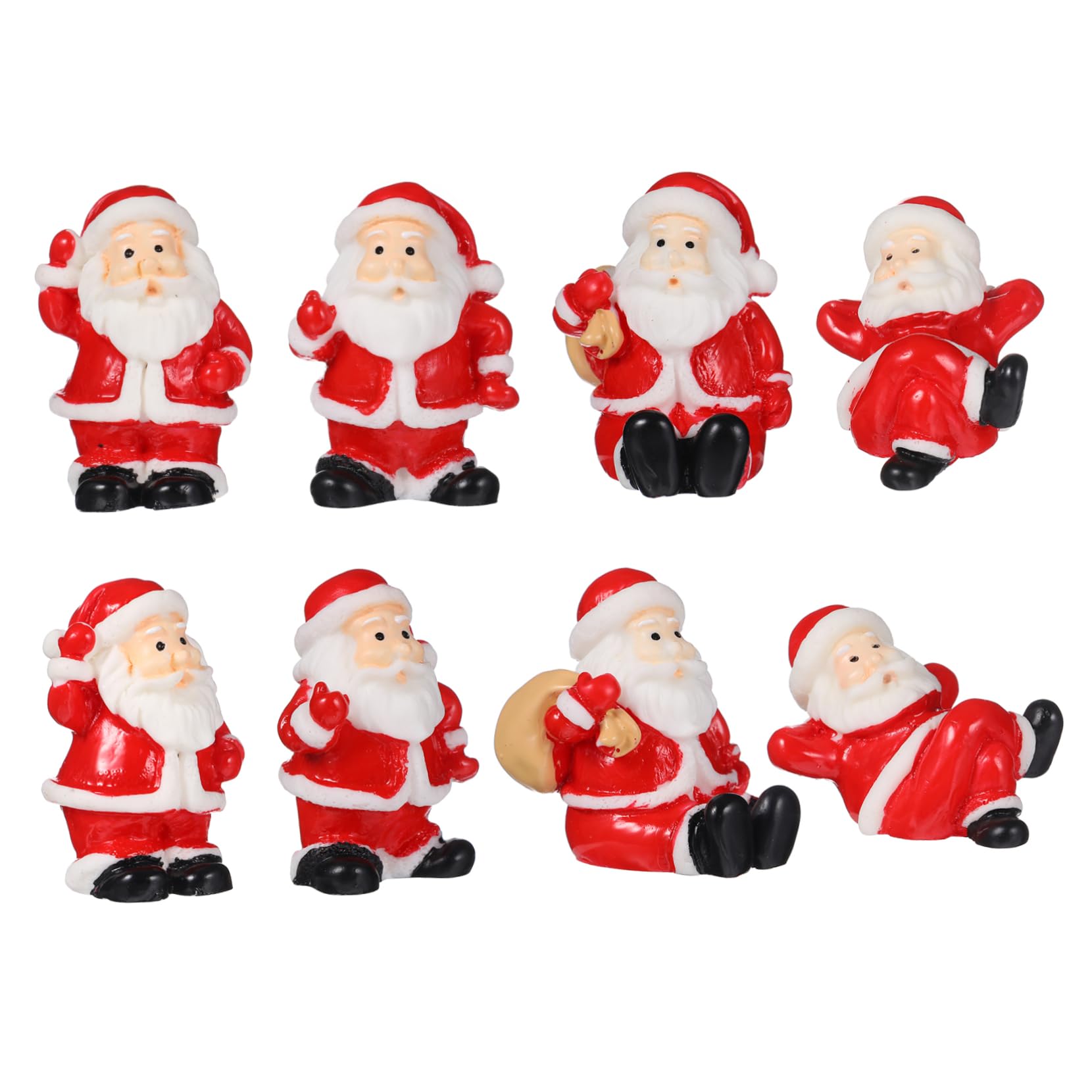 PRETYZOOM 3 Set Di Decorazioni Natalizie in Miniatura Ornamento in Resina Di Babbo Natale Per Paesaggio Festivo Decorazioni Natalizie 12 Pezzi * 3