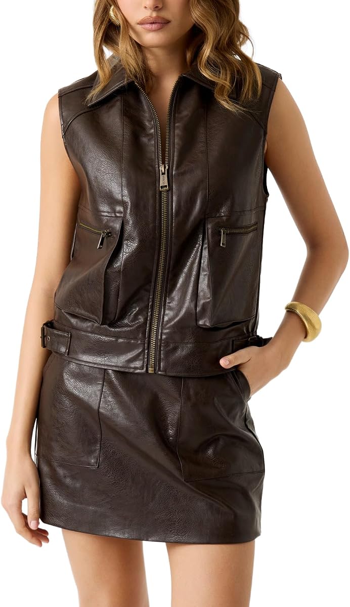 Women's Lucy Pu Leather Vest