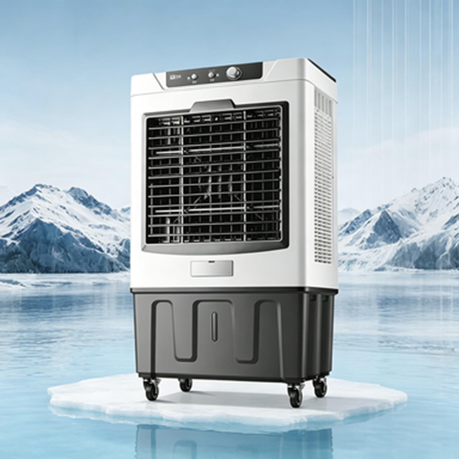 Portable Evaporative Air Cooler, Mobile Water Cooling Swamp Cooler