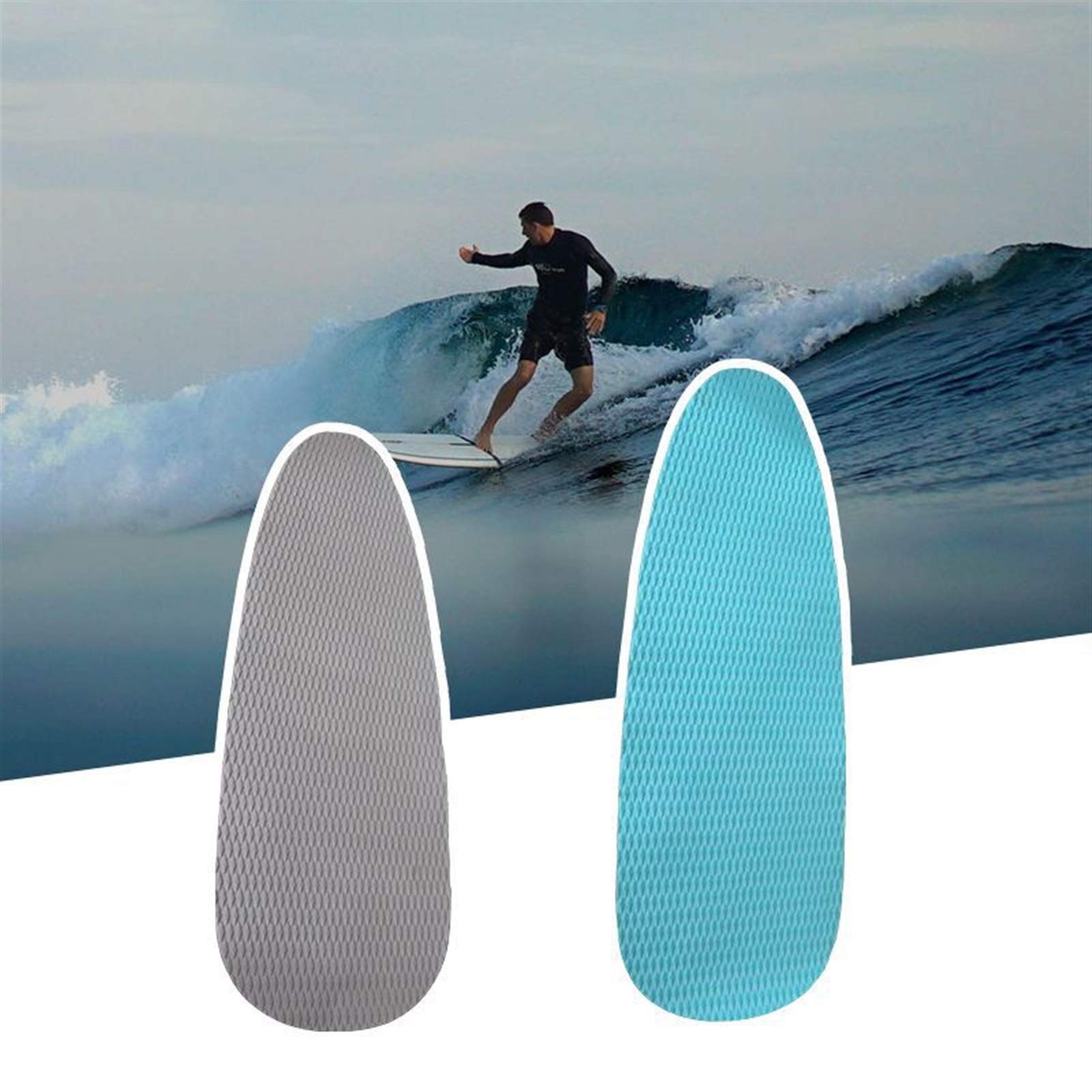 EVA Surf Board Traction Pad Surfing Accessories Surfboard Non-Slip Tail Pad for Short Board Long Board (Size : TYPE1)