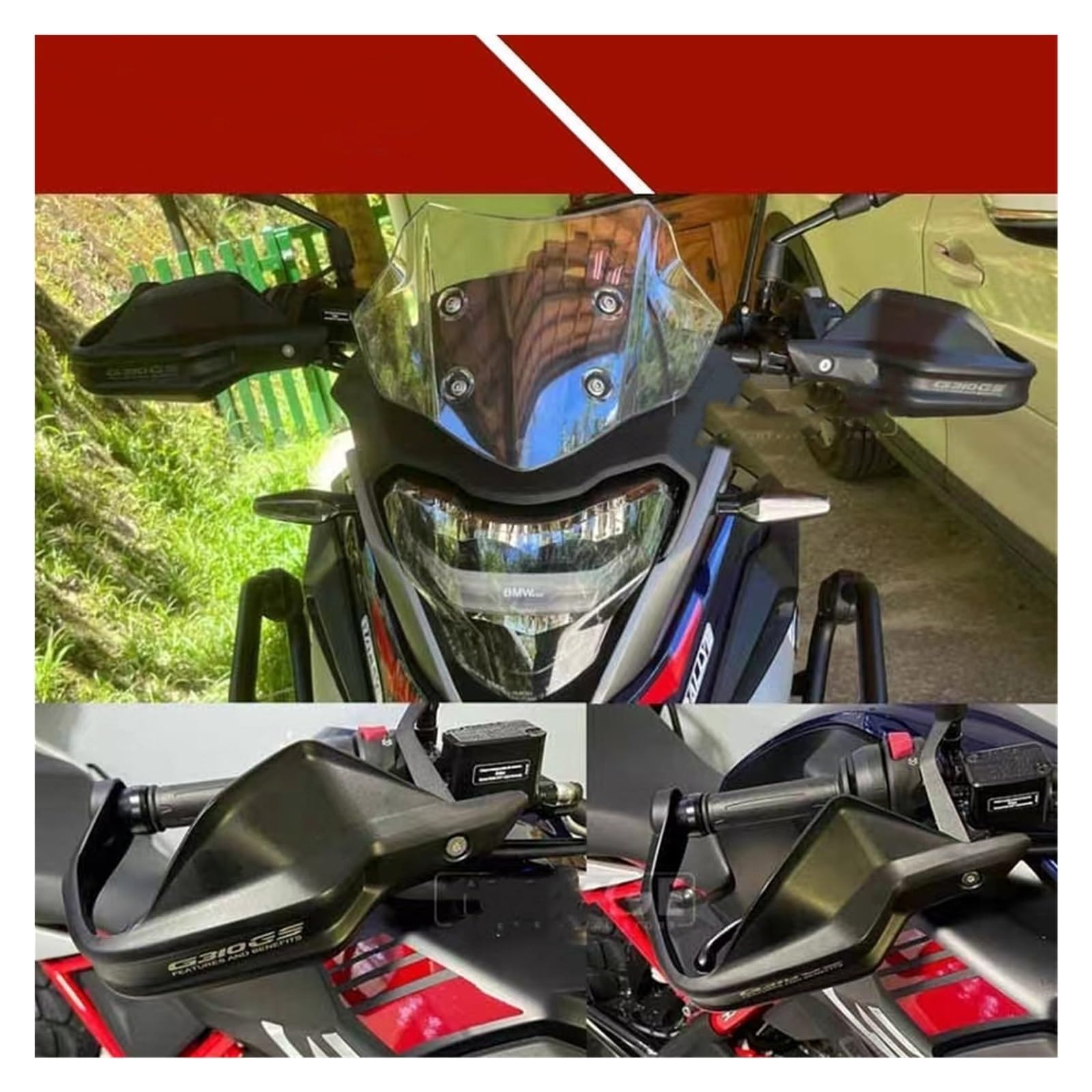 osłony dłoni motocyklowych Do Motocykla Do BMW R1250GS R 1250 GS ADVENTURE 2019-2023 Osłony Kierownicy, Osłony Hamulca, Sprzęgła I Szyby Przedniej szczotek osłony chwytów(Black)