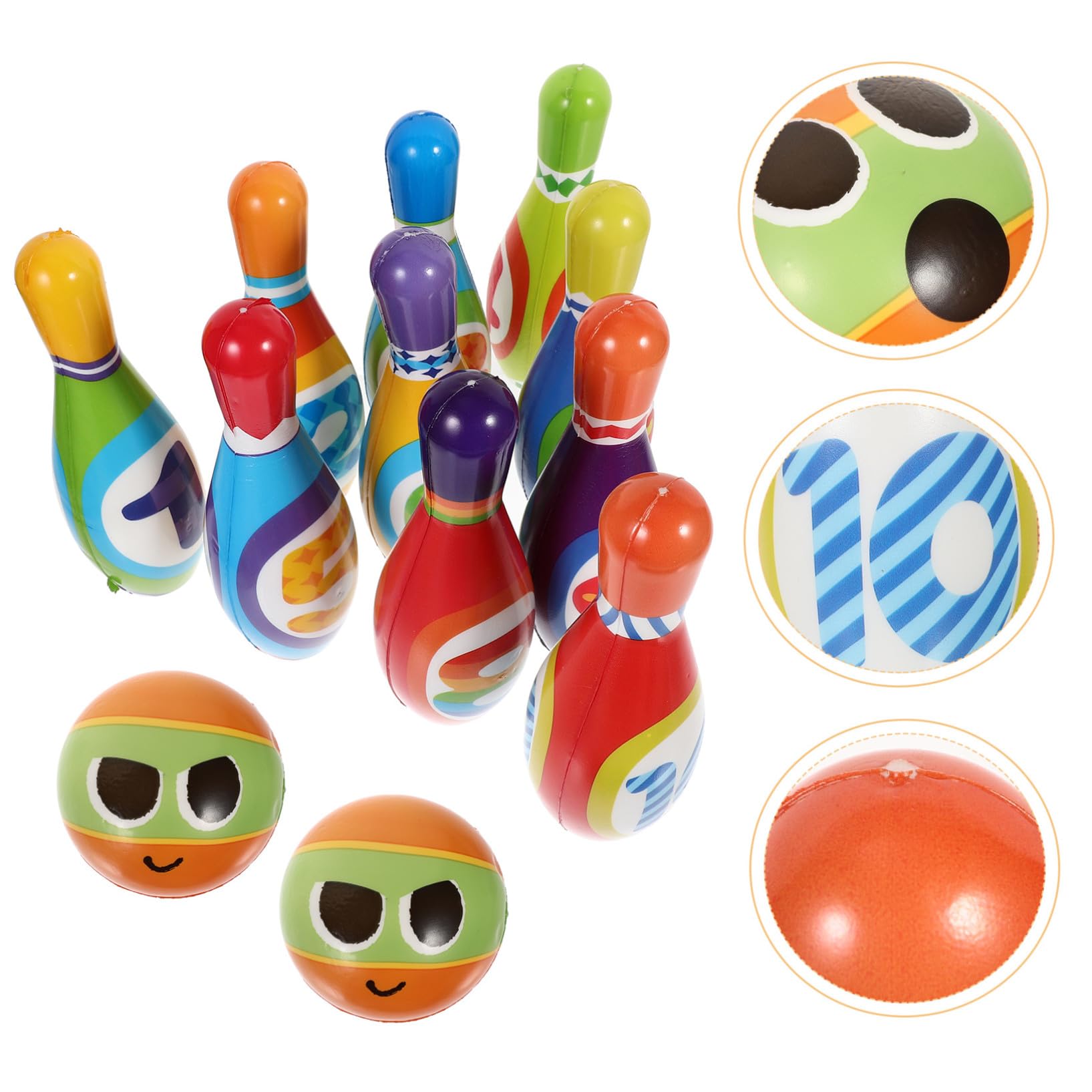 Kit de Jeu de Bowling pour Garçon et Filles, 1 Set, Jouet Sportif Pu Coton