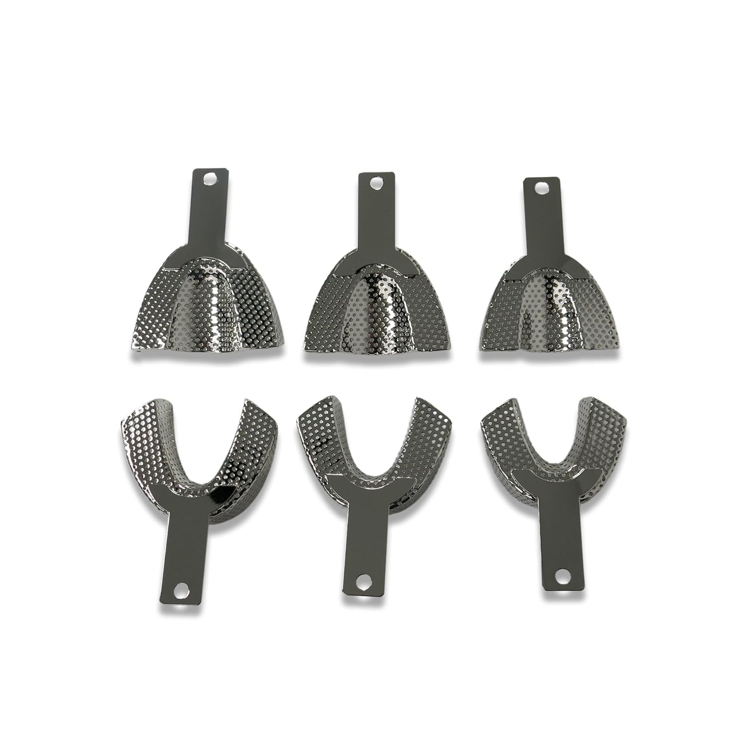 Osung Dental Regular Ni-Brass Impression Tray Set, Pack of 6 - TBWZ6