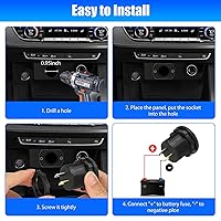 Vista 5 de Linkstyle Medidor de Batería de 12 V, Voltímetro Impermeable de 12 V, Medidor de Voltaje de Pantalla Digital para Marina, Auto, Motocicleta