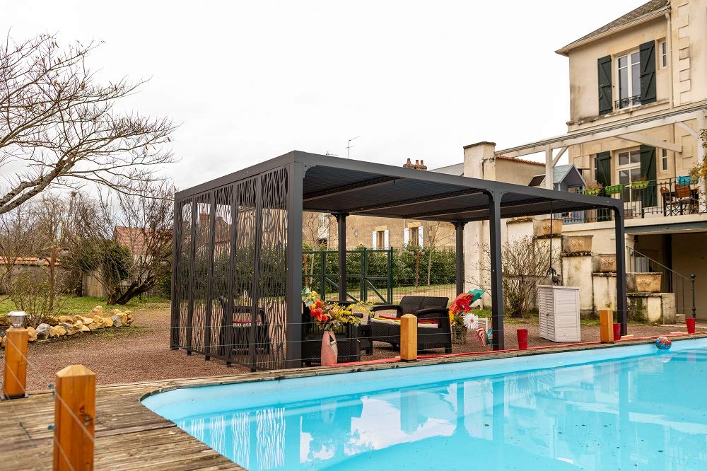 Pergola Bioclimatique 21.52m² Gris Anthracite - PER36M60BI