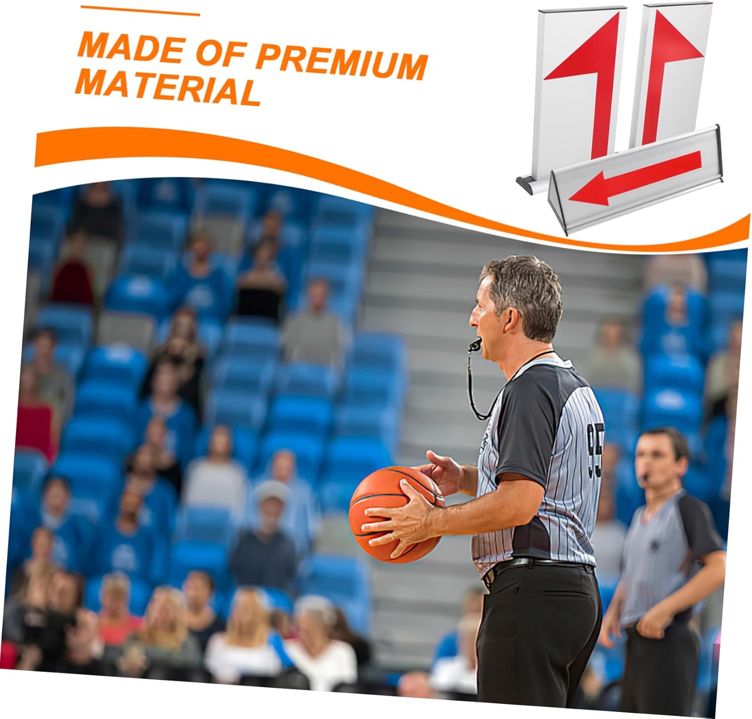 Basketball Serve Converter Board Aluminum Referee Direction Indicator 3-Piece Set for Sports Competitions for Training and Game Management