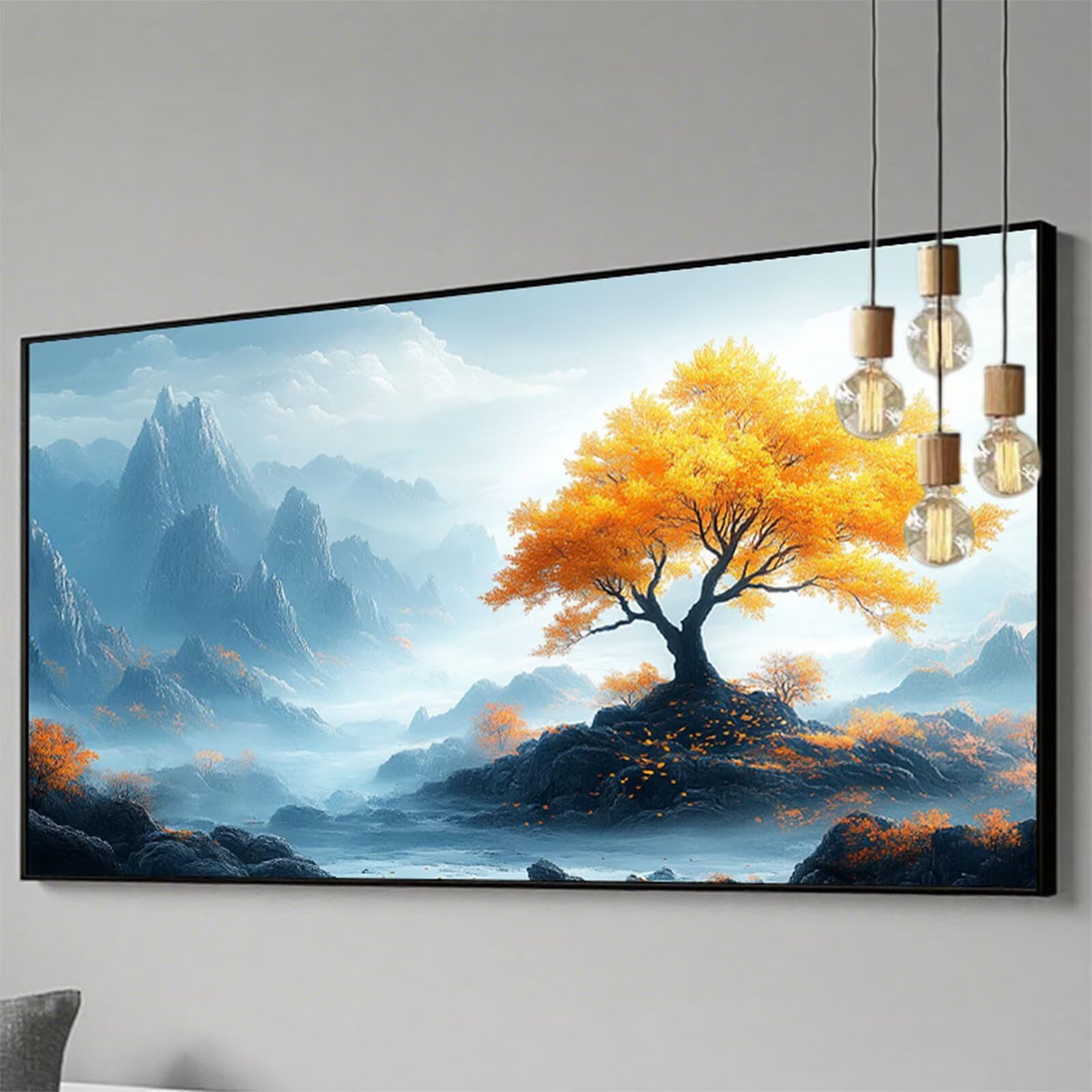 Malarstwo diamentowe XXL, 50 x 100 cm, obraz "zrób to sam", obraz typu "zrób to sam", mozaika 5D, zestaw do majsterkowania, dla dorosłych, okrągły, pełne wiercenie, haft, sztuka rzemiosła, do