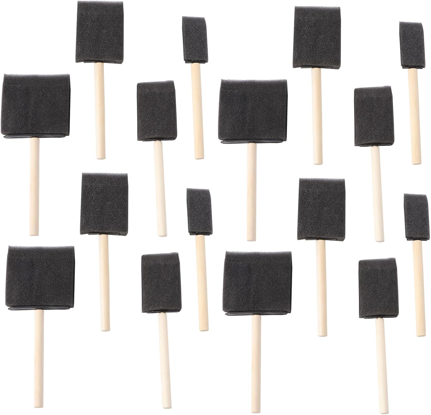 Unomor 24pcs Sponge Paint Brushes Kit for Painting and Decorating for Adults and DIY Projects